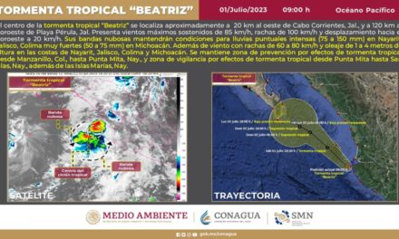 Gobierno del Estado mantiene vigilancia permanente por la tormenta tropical Beatriz