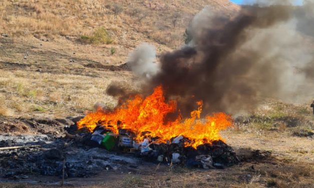 FGR INCINERA MÁS DE 74 KILOS DE NARCÓTICO EN NAYARIT