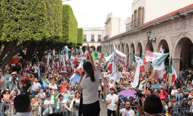 CLAUDIA SHEINBAUM ENCABEZÓ UNA ASAMBLEA INFORMATIVA EN MOROLEÓN, GUANAJUATO