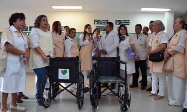 ENTREGA VOLUNTARIADO DEL IMSS NAYARIT SILLAS DE RUEDAS EN UNIDADES MÉDICAS, PARA MEJORAR MOVILIDAD DE PACIENTES