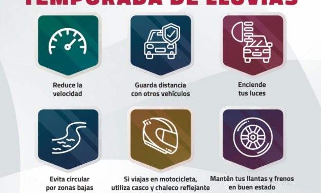 POLICÍA VIAL DE TEPIC EMITE RECOMENDACIONES PARA ESTA ÉPOCA DE LLUVIAS