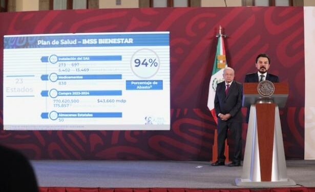 EN LOS 23 ESTADOS DONDE OPERA IMSS-BIENESTAR HAY 94% DE ABASTO DE MEDICAMENTOS: ZOÉ ROBLEDO
