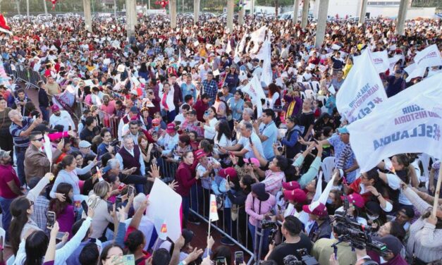 CLAUDIA SHEINBAUM CONCLUYE UNA SEMANA MÁS DE PRECAMPAÑA JUNTO A POCO MÁS DE 60 MIL PERSONAS