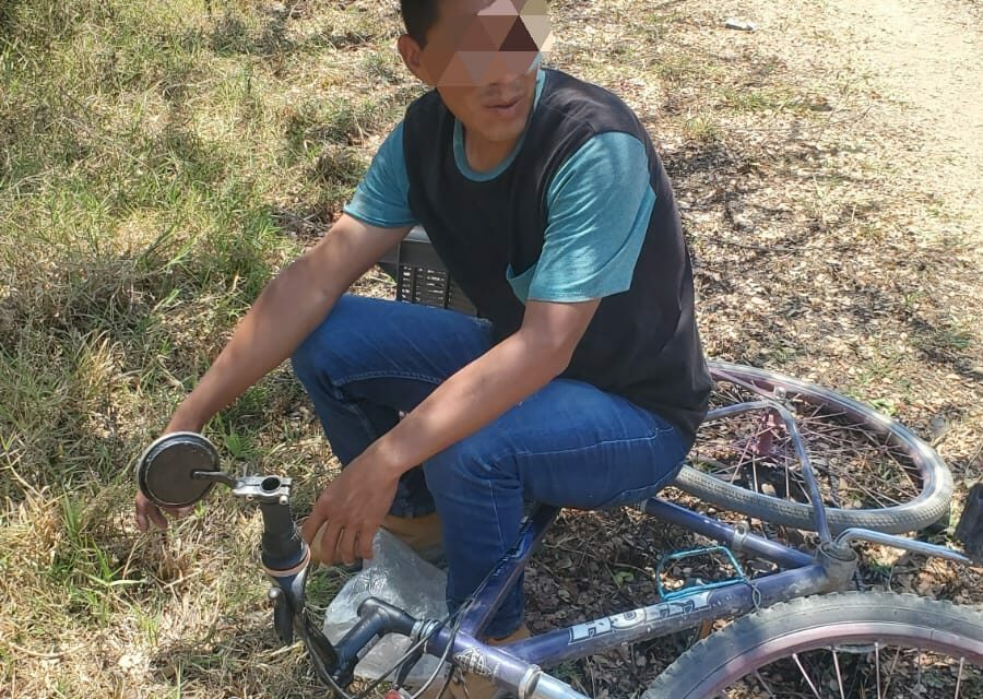 Arresta Policía Tepic a hombre al ser sorprendido provocando incendio en pastizal