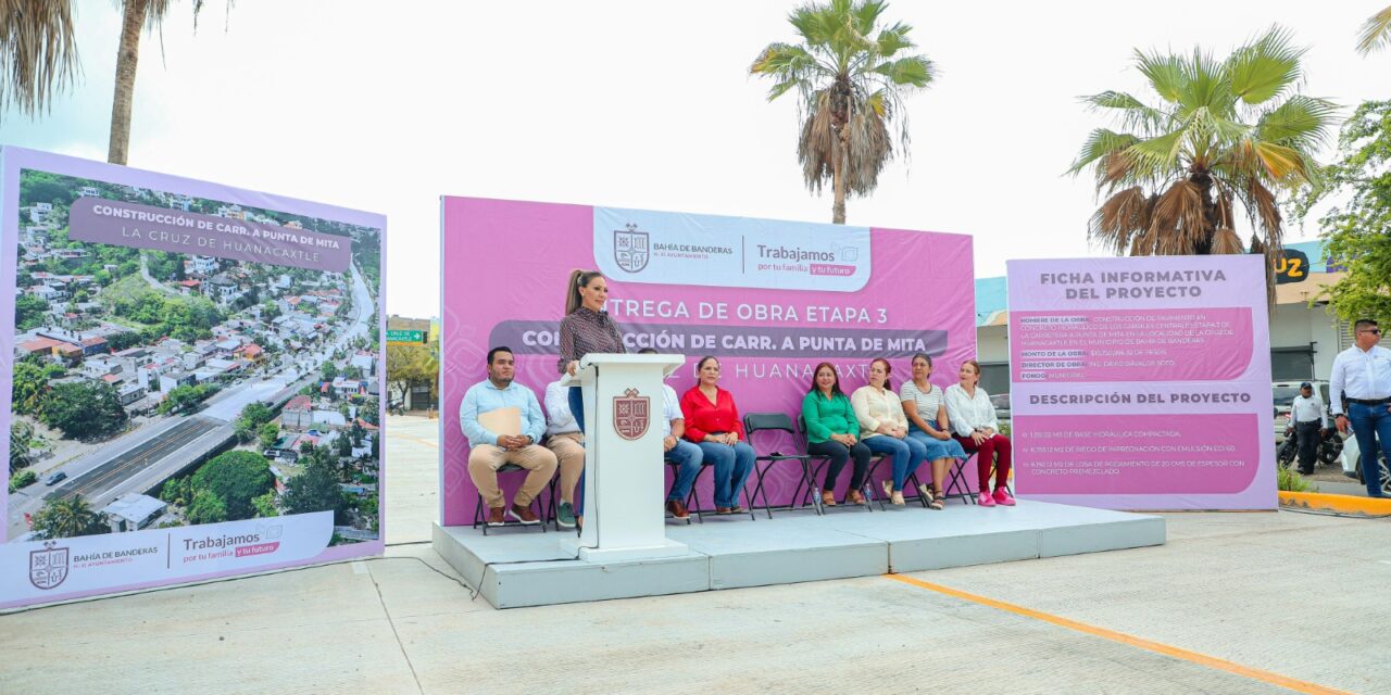 En tiempo récord, entrega Gobierno de Lía Castro tercera etapa de la carretera a Punta de Mita