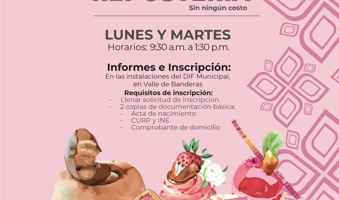 OFRECE DIF DE BAHÍA DE BANDERAS CURSO DE REPOSTERÍA COMPLETAMENTE GRATIS