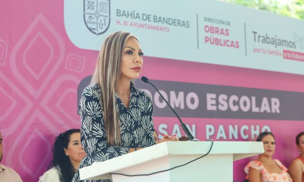 Entrega Lía Castro un domo en escuela primaria de la localidad de San Francisco