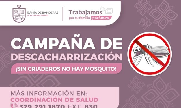 Continúa campaña de descacharrización contra el mosquito en Bahía de Banderas