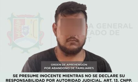 APREHENDIDO EN AMATLÁN DE CAÑAS POR ABANDONO DE FAMILIARES