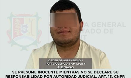 APREHENDIDO PRESUNTO RESPONSABLE DE VIOLENCIA FAMILIAR Y AMENAZAS