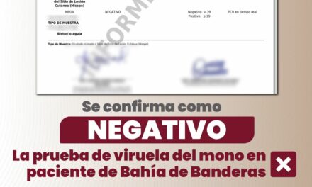 NAYARIT SE MANTIENE SIN CASOS DE VIRUELA DEL MONO; GOBERNADOR NAVARRO QUINTERO CONFIRMA RESULTADO NEGATIVO DE CASO SOSPECHOSO