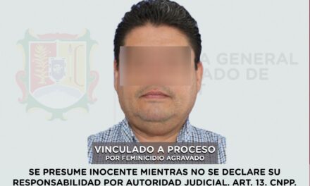 VINCULADO A PROCESO PRESUNTO RESPONSABLE DE FEMINICIDIO AGRAVADO