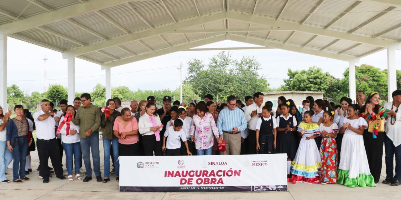 INAUGURAN LA TECHUMBRE EN LA SECUNDARIA LEOPOLDO SÁNCHEZ CELIS DEL EJIDO DE LA CAMPANA