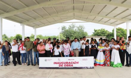 INAUGURAN LA TECHUMBRE EN LA SECUNDARIA LEOPOLDO SÁNCHEZ CELIS DEL EJIDO DE LA CAMPANA