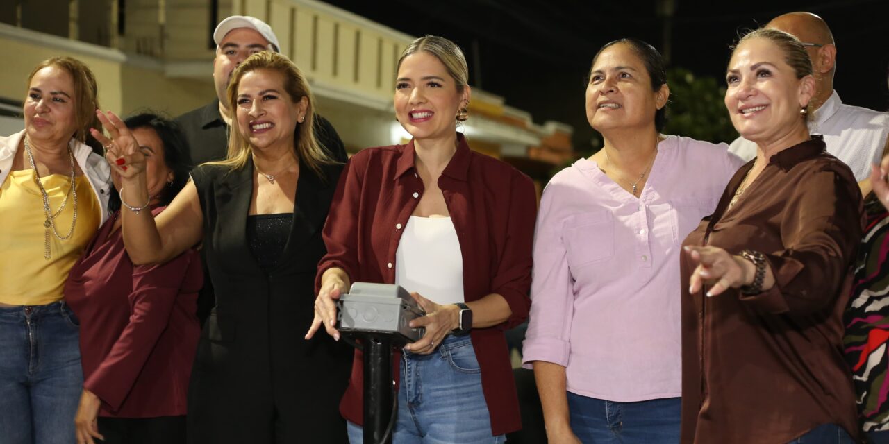 La Presidenta Municipal ilumina calles de Arboledas I, Arboledas II y Torremolinos; con estas acciones, “Mazatlán Brilla”