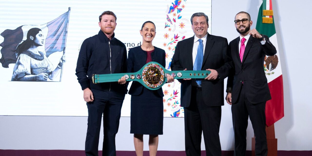 PRESIDENTA CLAUDIA SHEINBAUM ANUNCIA CLASE DE BOX MÁS GRANDE DEL MUNDO; “CANELO” ÁLVAREZ DIFUNDIRÁ ESTE EVENTO DEPORTIVO