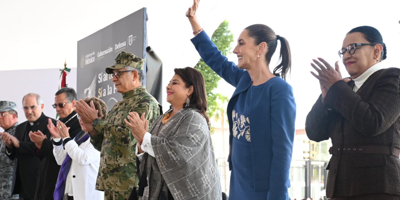 SÍ AL DESARME, SÍ A LA PAZ ENSEÑA AL MUNDO QUE EN MÉXICO CONSTRUIMOS JUSTICIA Y PAZ: PRESIDENTA CLAUDIA SHEINBAUM