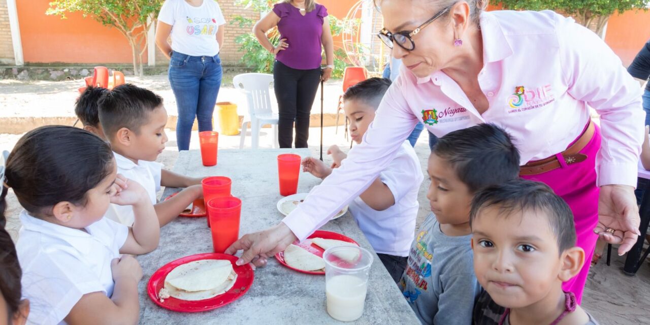 Beatriz Estrada garantizó en el 2024 alimentación caliente y nutritiva para 85 mil estudiantes nayaritas