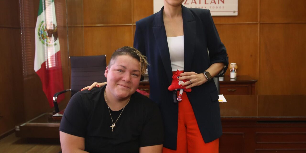 ¡El deporte es bienestar! Presidenta de Mazatlán se reúne con la paratleta olímpica, Rosa María Guerrero