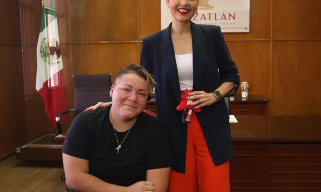 ¡El deporte es bienestar! Presidenta de Mazatlán se reúne con la paratleta olímpica, Rosa María Guerrero