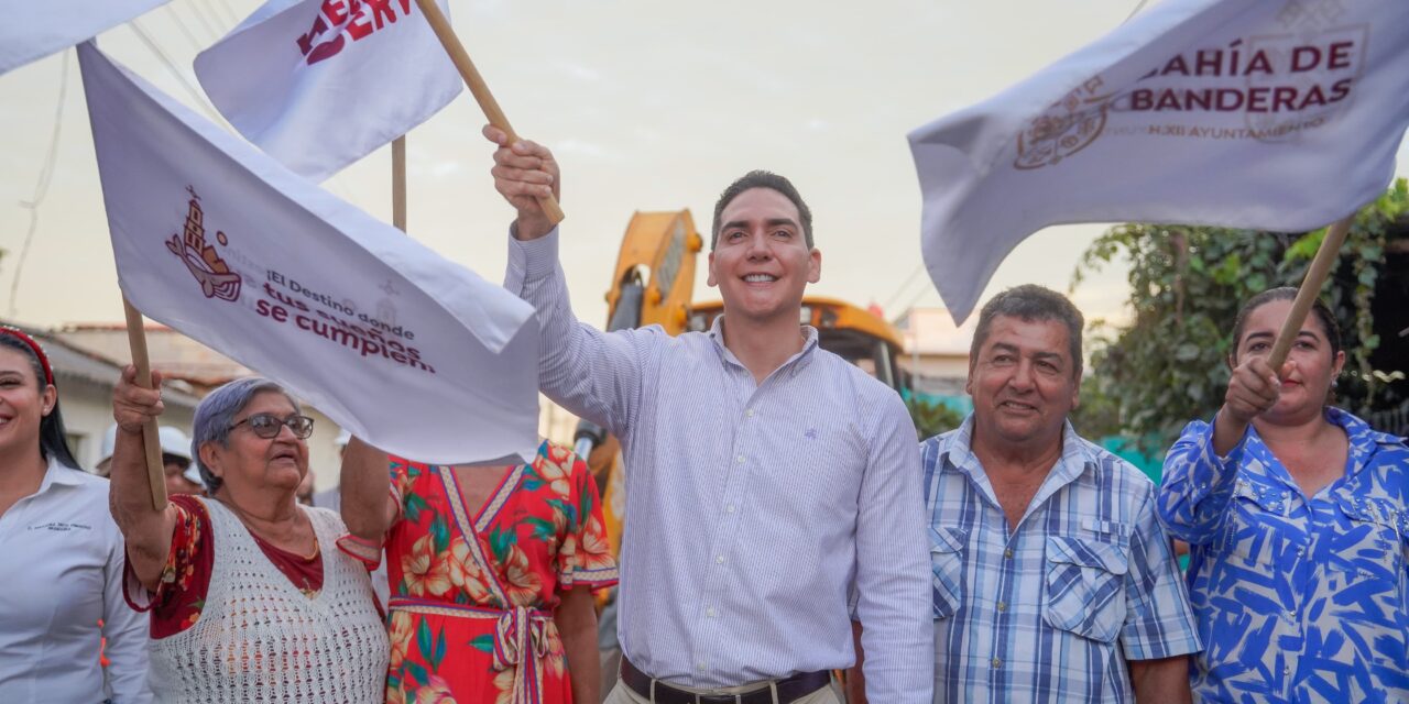 Héctor Santana arranca obra en la calle Morelia en Valle de Banderas y anuncia grandes proyectos para la cabecera municipal