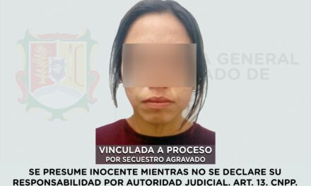 VINCULADA A PROCESO PRESUNTA RESPONSABLE DE SECUESTRO AGRAVADO