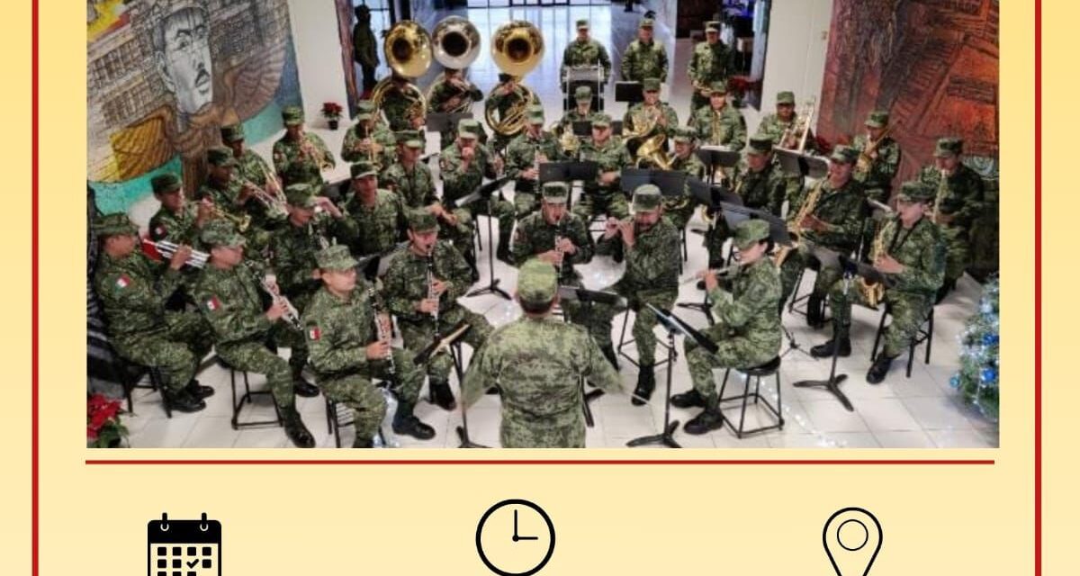 La Banda de Música de la V Región Militar llega a Tepic con dos grandes presentaciones gratuitas