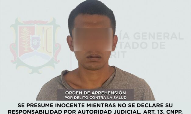 SE LE EJECUTA ORDEN DE APREHENSIÓN POR DELITO CONTRA LA SALUD