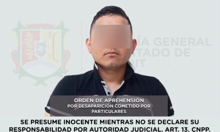 CUMPLIMENTA FGEN ORDEN DE APREHENSIÓN CONTRA PRESUNTO RESPONSABLE DE LA DESAPARICIÓN DE UNA MUJER