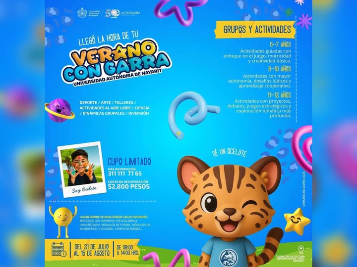 LA UAN ANUNCIA ACTIVIDADES POR TEMPORADA DE VERANO PARA MENORES