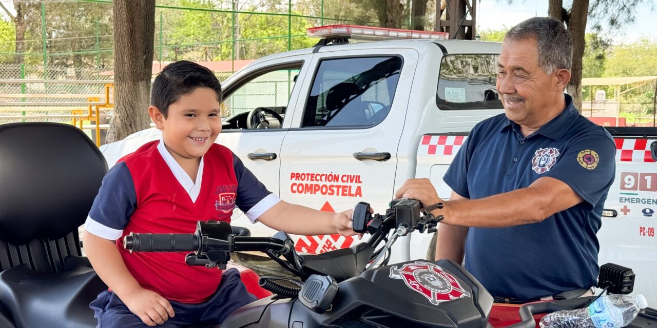 Promueven cultura de la prevención: niñas y niños visitan Protección Ciudadana y Bomberos de Compostela