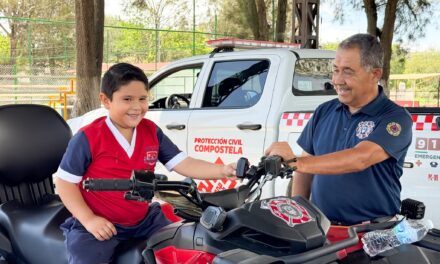Promueven cultura de la prevención: niñas y niños visitan Protección Ciudadana y Bomberos de Compostela