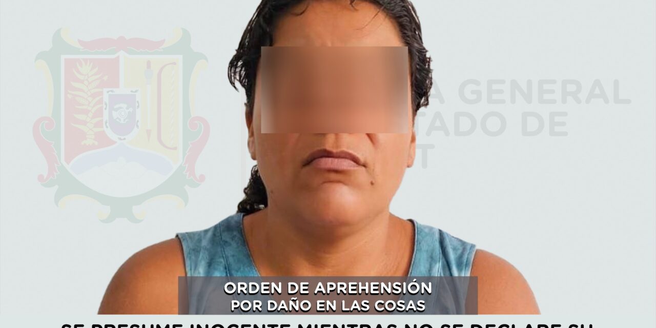 DETENIDA PRESUNTA RESPONSABLE DE DAÑO EN LAS COSAS
