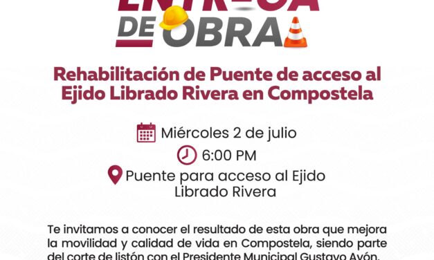 ENTREGAMOS EN GRANDE LA REHABILITACIÓN DEL PUENTE EN LIBRADO RIVERA