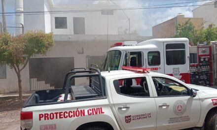 ATENCIÓN OPORTUNA ANTE INCENDIO EN ACAPONETA