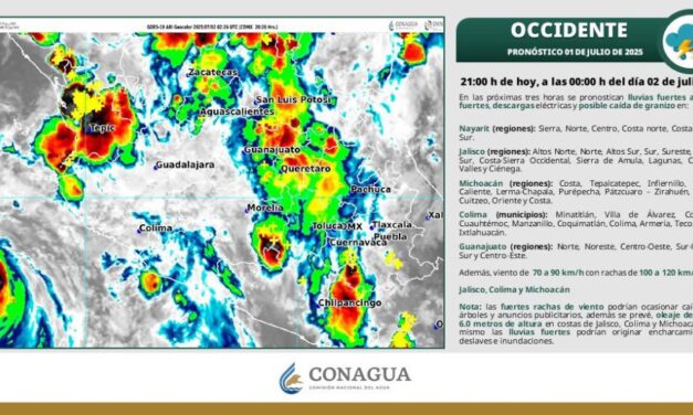 ¡PREPÁRATE, NAYARIT! LLUVIAS INTENSAS ESTA NOCHE