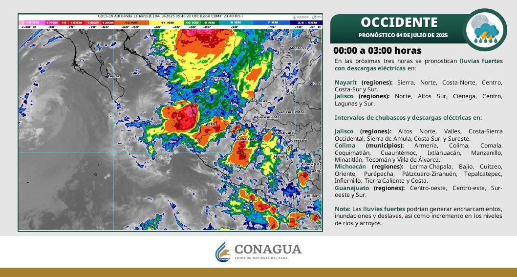 LLUVIAS FUERTES Y OLEAJE EN EL OCCIDENTE DEL PAÍS: ¡MANTENTE ALERTA!