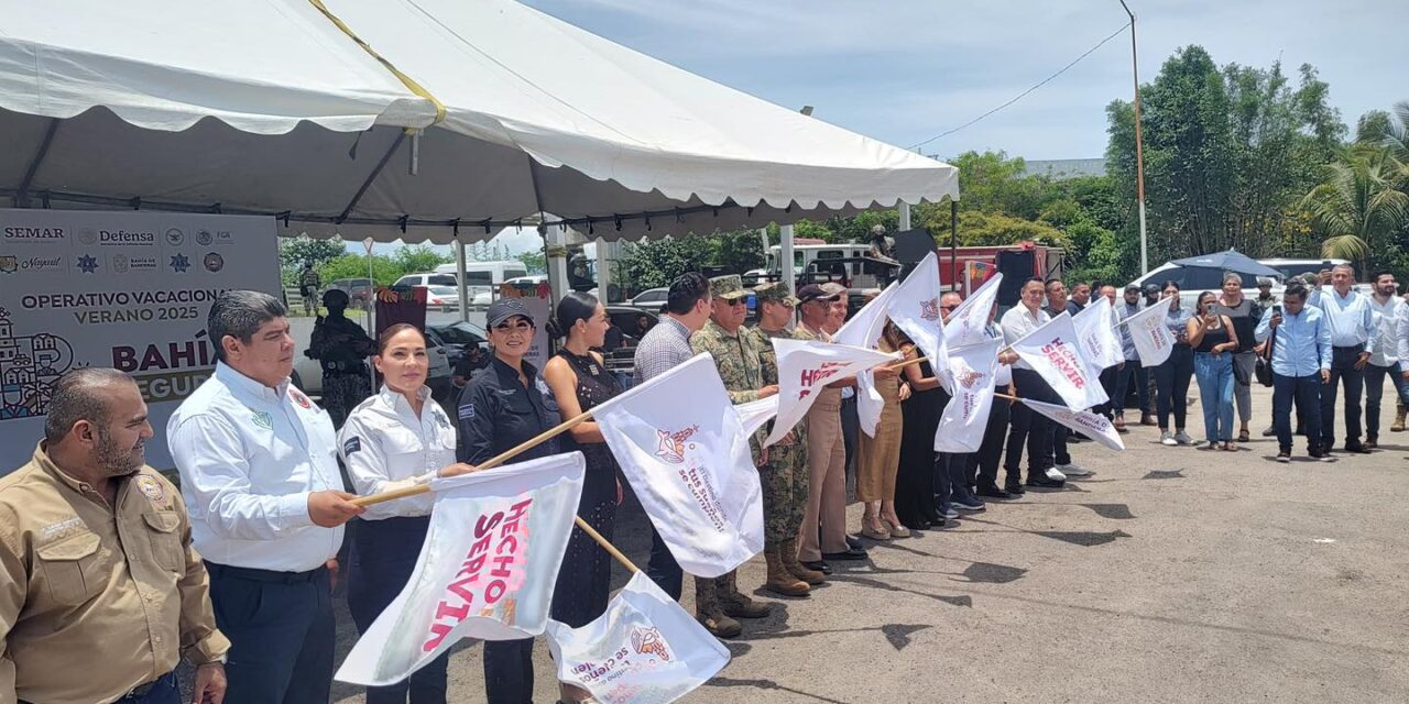 Protección Civil y Bomberos de Puerto Vallarta participa en el arranque del Operativo Vacacional Verano 2025 en Bahía de Banderas