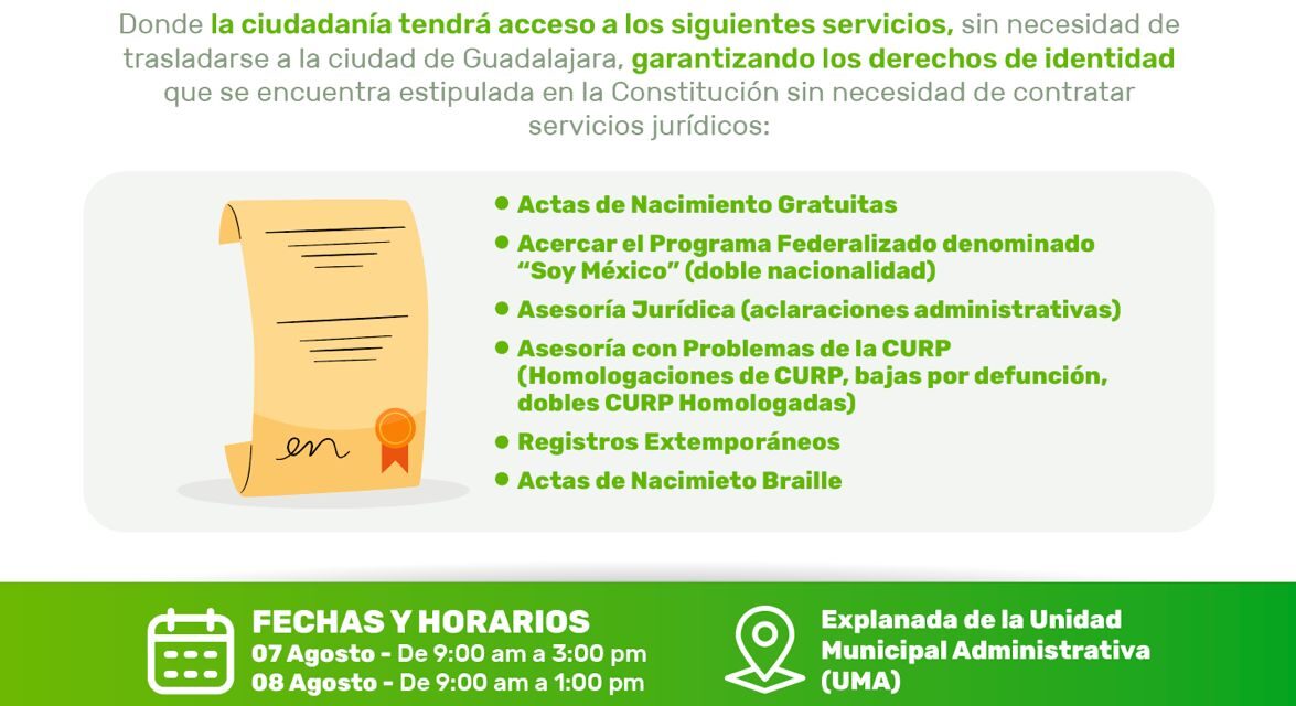 Llega “Registro sin Fronteras” a Vallarta con servicios de registro civil al alcance de todos