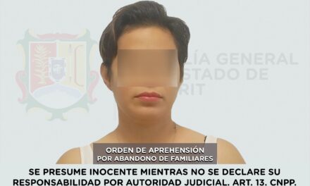 📢 #Boletín | APREHENDIDA EN BAHÍA DE BANDERAS POR ABANDONO DE FAMILIARES