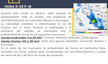 ¡PREPÁRATE, MAZATLÁN! ALERTA POR LLUVIAS ESTA NOCHE