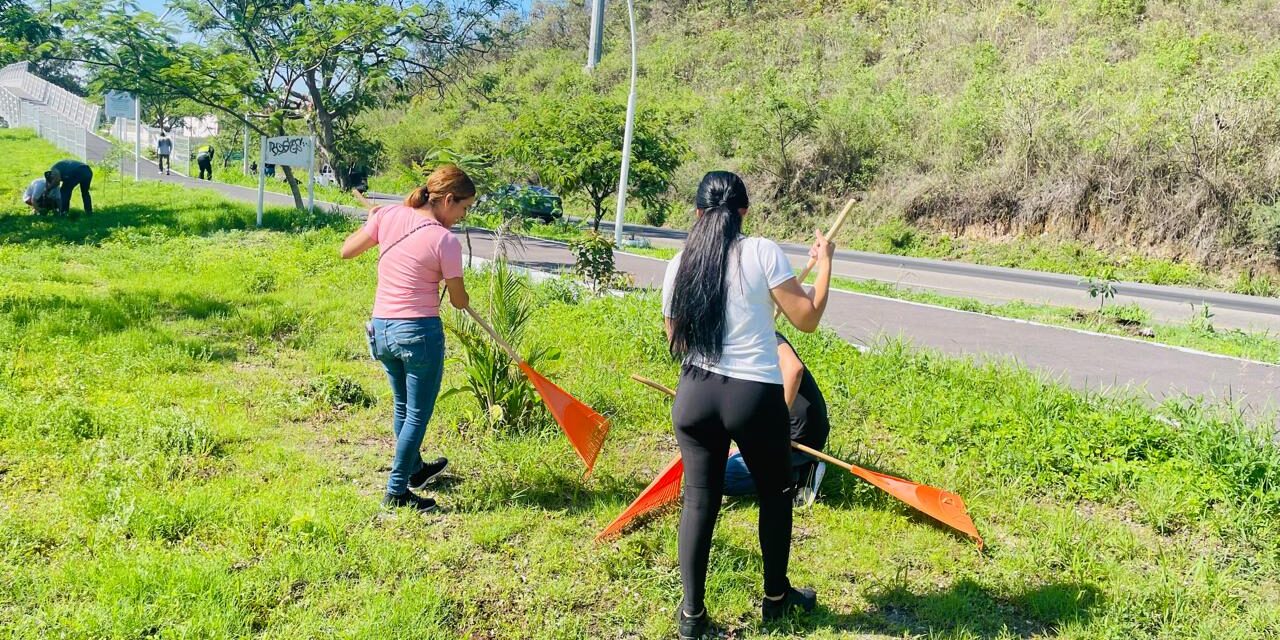 CONTRIBUYE SSPC A LA CONSERVACIÓN DE ÁREAS VERDES EN EL PARQUE LINEAL