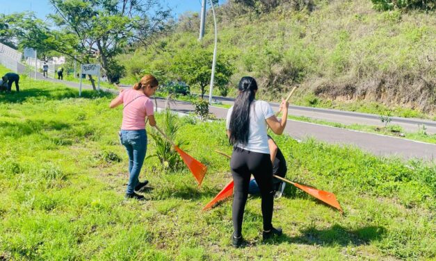 CONTRIBUYE SSPC A LA CONSERVACIÓN DE ÁREAS VERDES EN EL PARQUE LINEAL