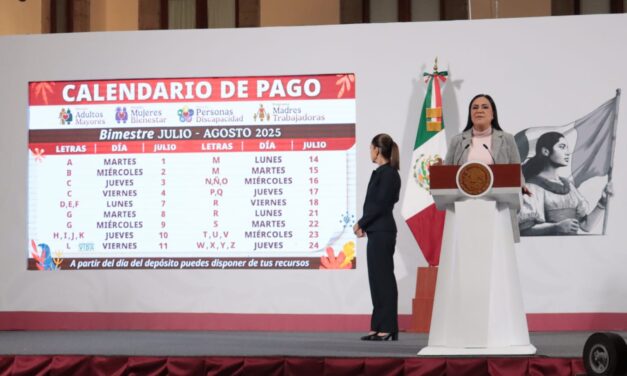 Del 1 al 24 de julio, inicia pago de Pensiones y Programas para el Bienestar del bimestre julio- agosto: Ariadna Montiel Reyes