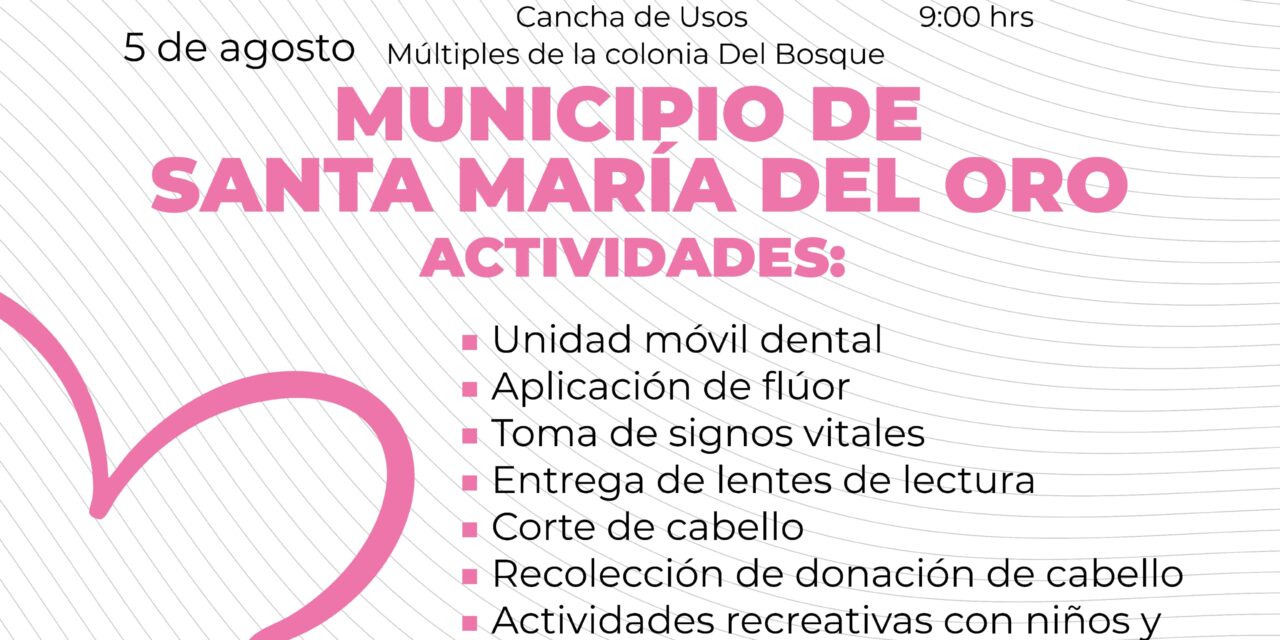 ¡Atención familias de Santa María del Oro!