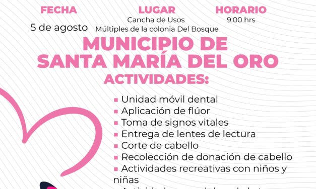 ¡Atención familias de Santa María del Oro!