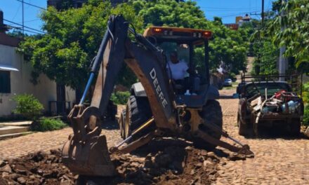 AVANZA EMPEDRADO EN LA CALLE NARCISO MENDOZA, LA PEÑITA DE JALTEMBA