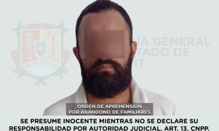 APREHENDIDO EN TEPIC POR ABANDONO DE FAMILIARES