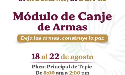 CANJEA ARMAS Y JUGUETES POR PAZ Y BIENESTAR EN TEPIC