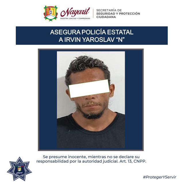SSPC ASEGURA A UNA PERSONA POR PRESUNTO ROBO EN TEPIC